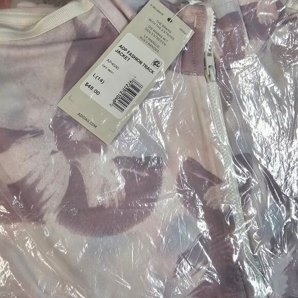 Adidas Big Girls Lightweight Cropped Jacket Size Large (14) NWT - Picture 3 of 3